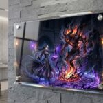 lyra the damned and the ember god acrylic panel