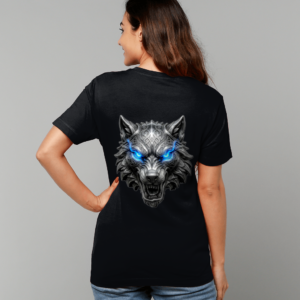 Heavy Cotton T-Shirt HellGamerz silver Fenrir