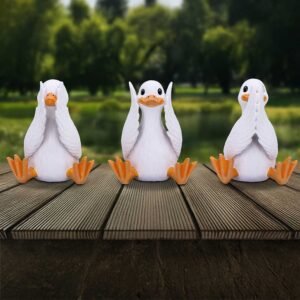 Three Wise Geese 8.5cm