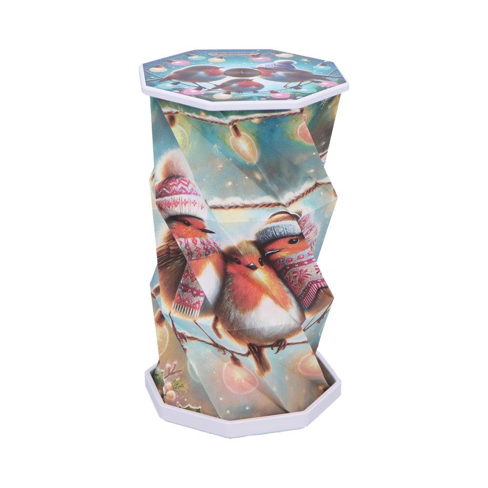 Winter Robins Foldable Lamp 21cm