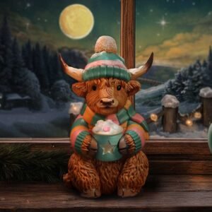 Winter Highland Cow Hot Cocoa