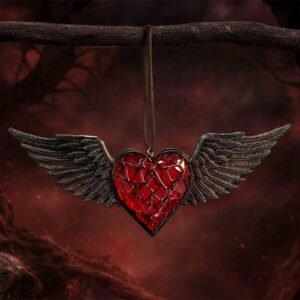 Black Winged Heart Hanging Ornament
